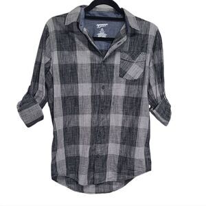 Arizona Jeans‎ Men's Check Long Sleeve Gray Button Down Shirt Size XL New